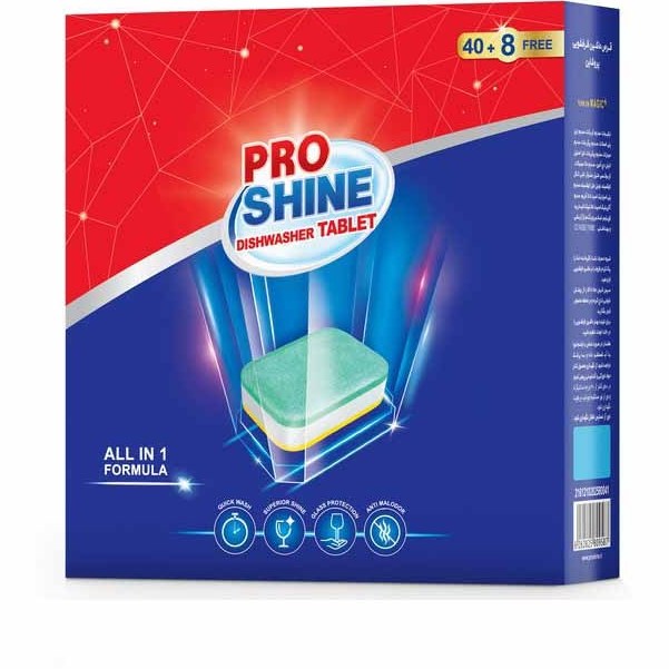 قرص ماشین ظرفشویی پروشاین ۴۸ عددی